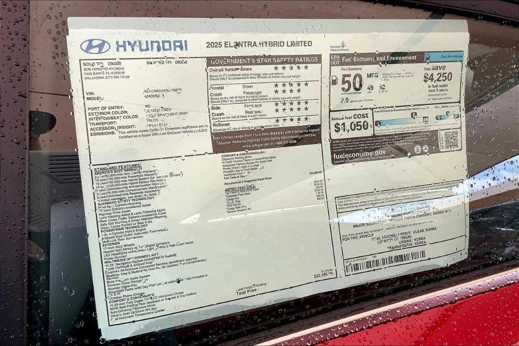 new 2025 Hyundai ELANTRA HEV car, priced at $25,748