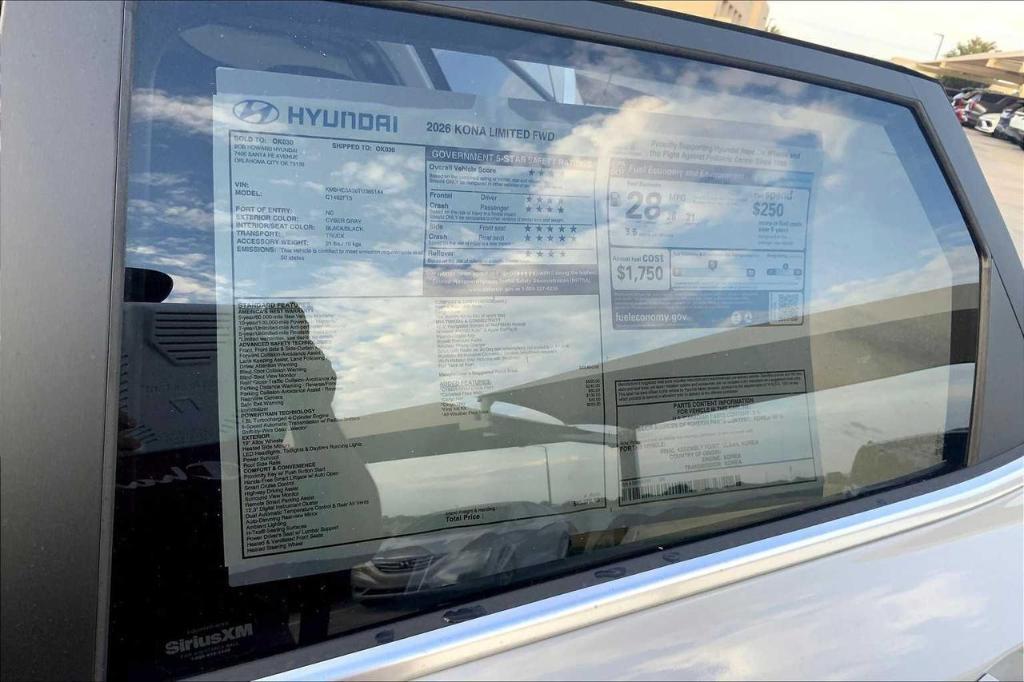 new 2026 Hyundai Kona car, priced at $29,003