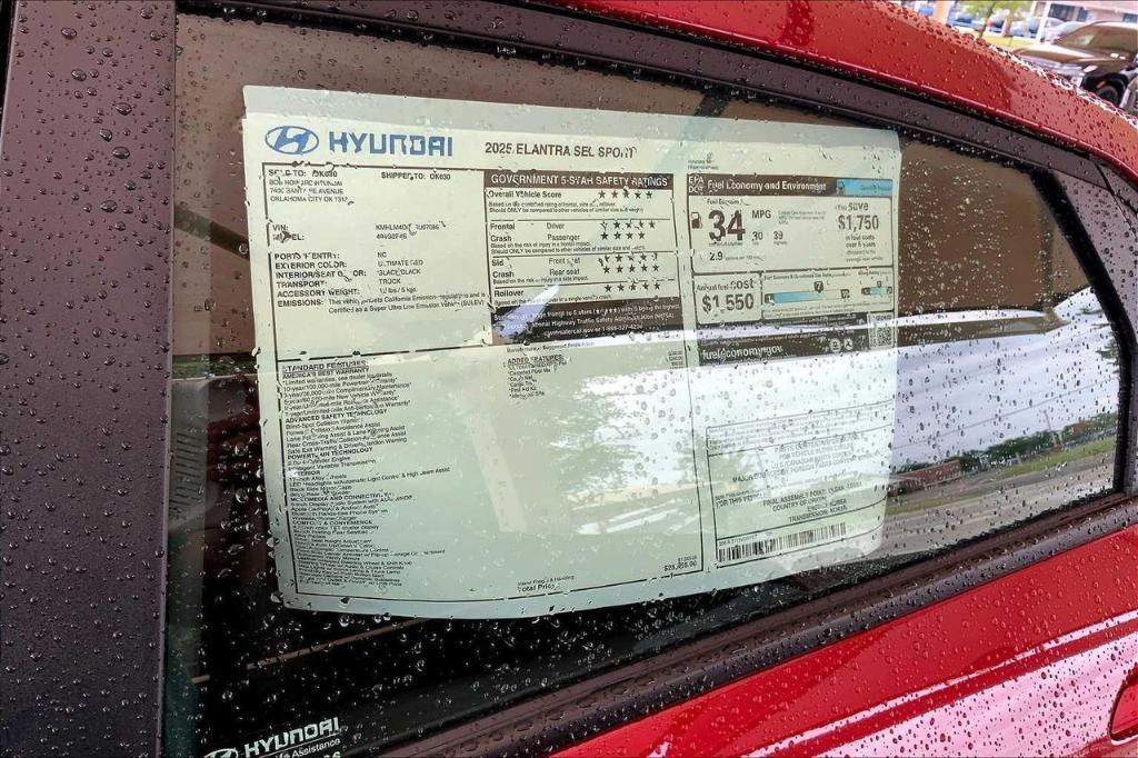 new 2025 Hyundai Elantra car, priced at $20,275