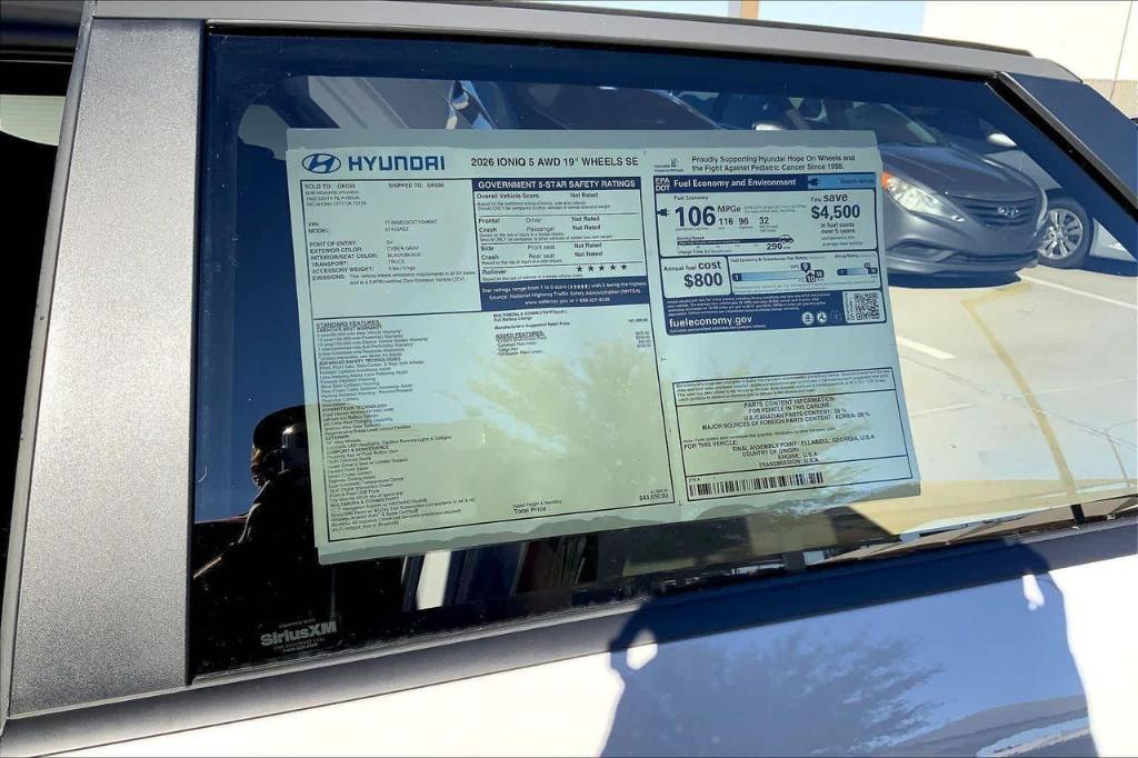 new 2026 Hyundai IONIQ 5 car, priced at $43,650