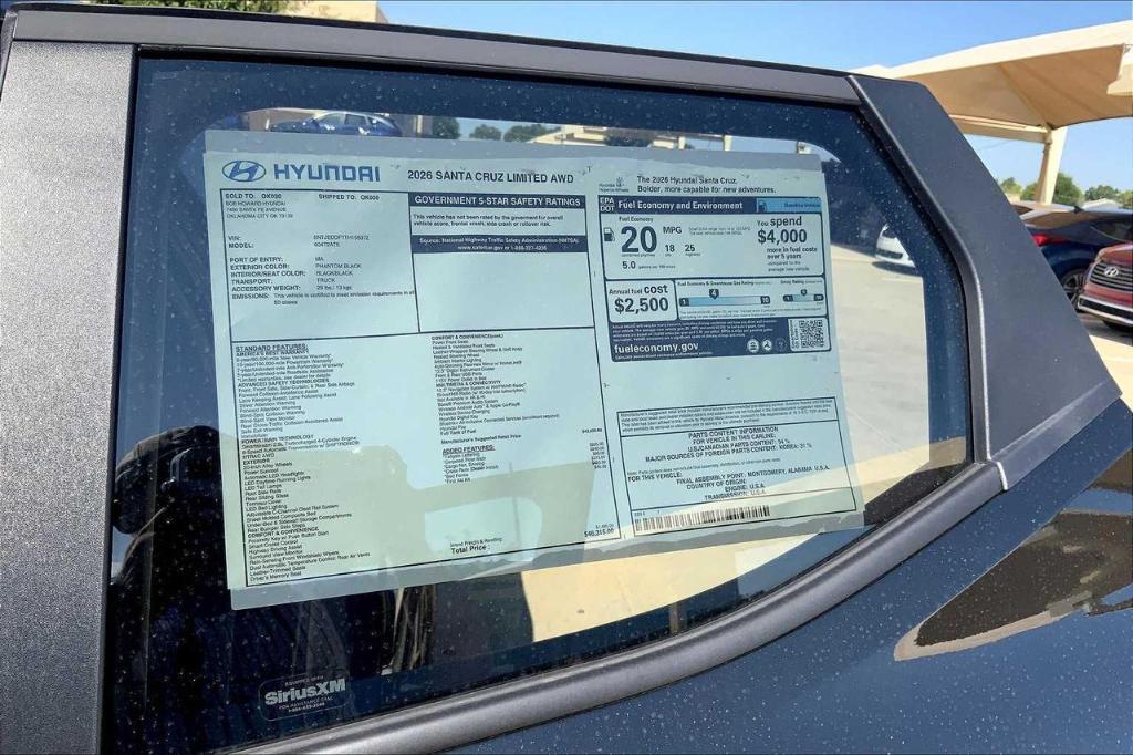 new 2026 Hyundai SANTA CRUZ car, priced at $40,757