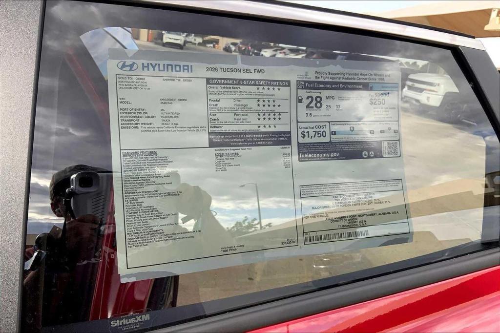 new 2026 Hyundai Tucson car, priced at $28,249