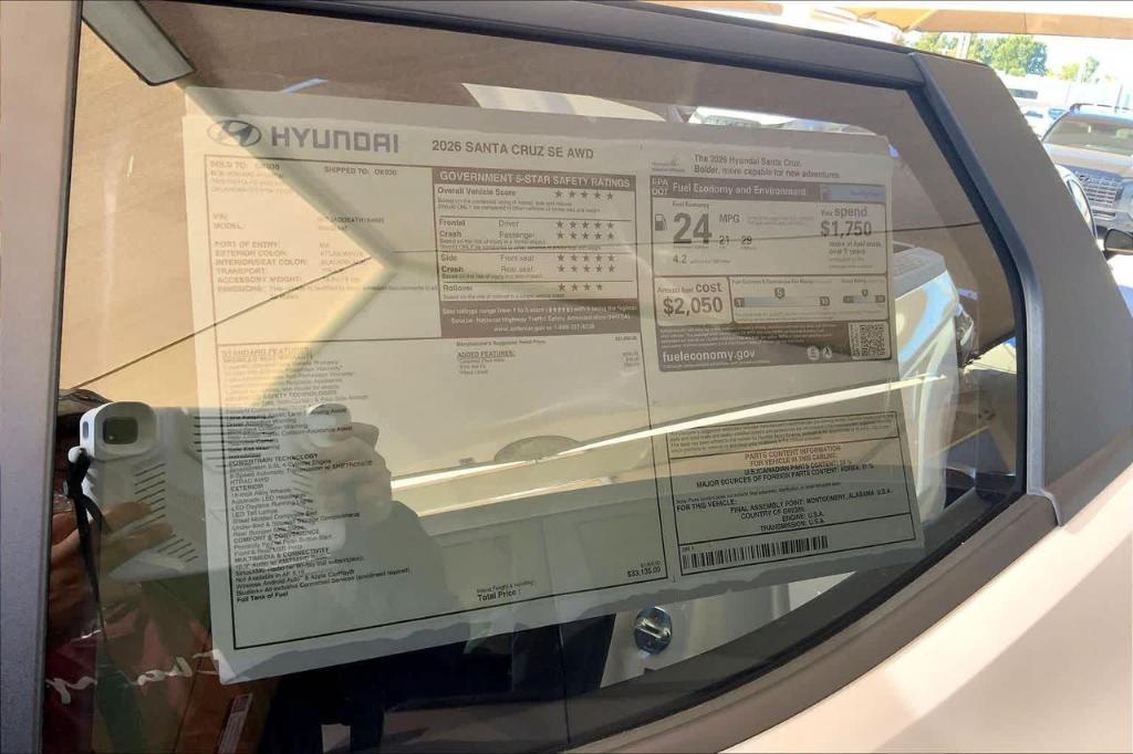 new 2026 Hyundai SANTA CRUZ car, priced at $29,541