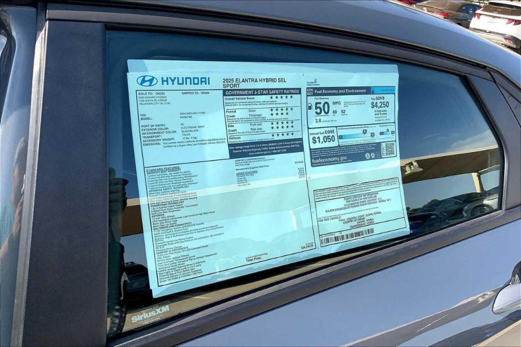 new 2025 Hyundai ELANTRA HEV car, priced at $23,472