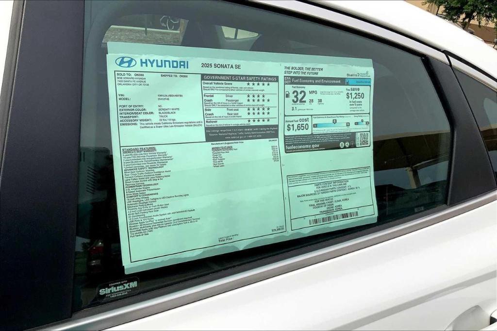 new 2025 Hyundai Sonata car, priced at $23,518