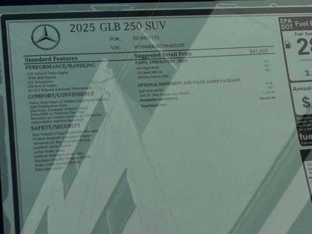 used 2025 Mercedes-Benz GLB 250 car, priced at $46,985