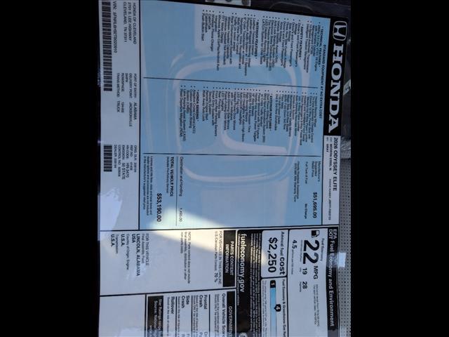 new 2026 Honda Odyssey car, priced at $53,190