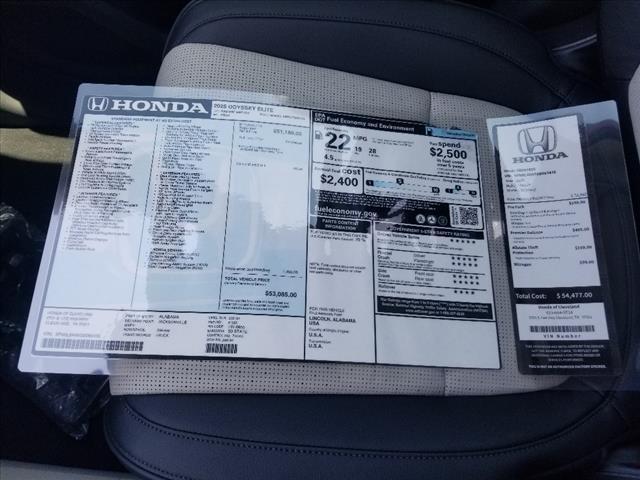 new 2025 Honda Odyssey car, priced at $53,085