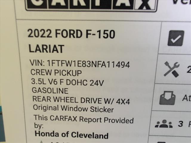 used 2022 Ford F-150 car, priced at $37,990