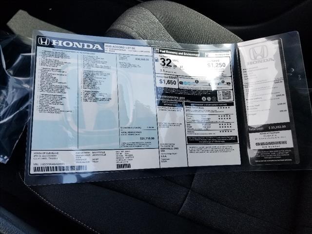 new 2025 Honda Accord car, priced at $31,710