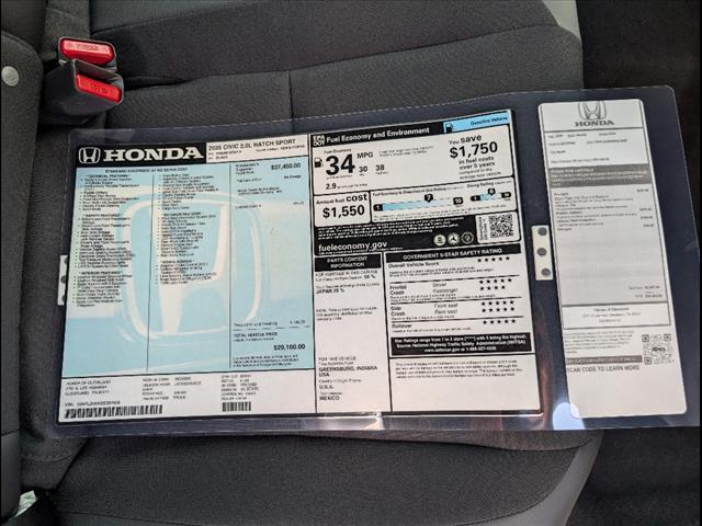 new 2025 Honda Civic car, priced at $29,100