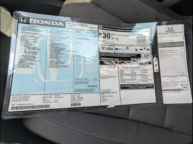 new 2026 Honda CR-V car, priced at $35,000