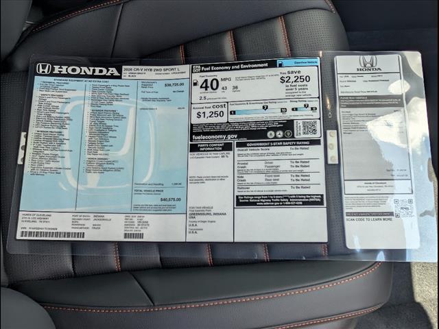 new 2026 Honda CR-V Hybrid car, priced at $40,575