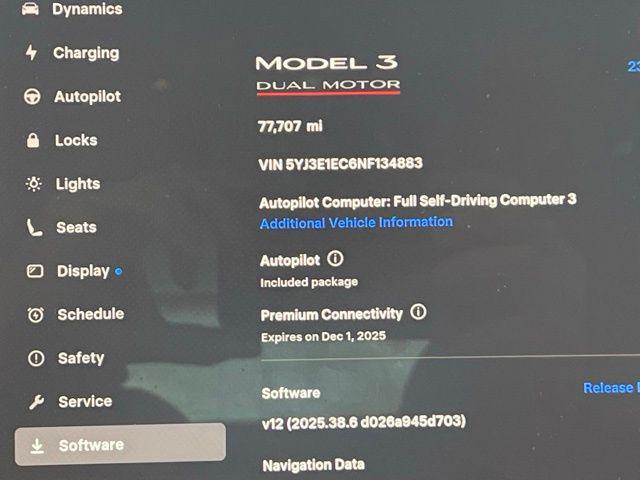 used 2022 Tesla Model 3 car, priced at $23,980