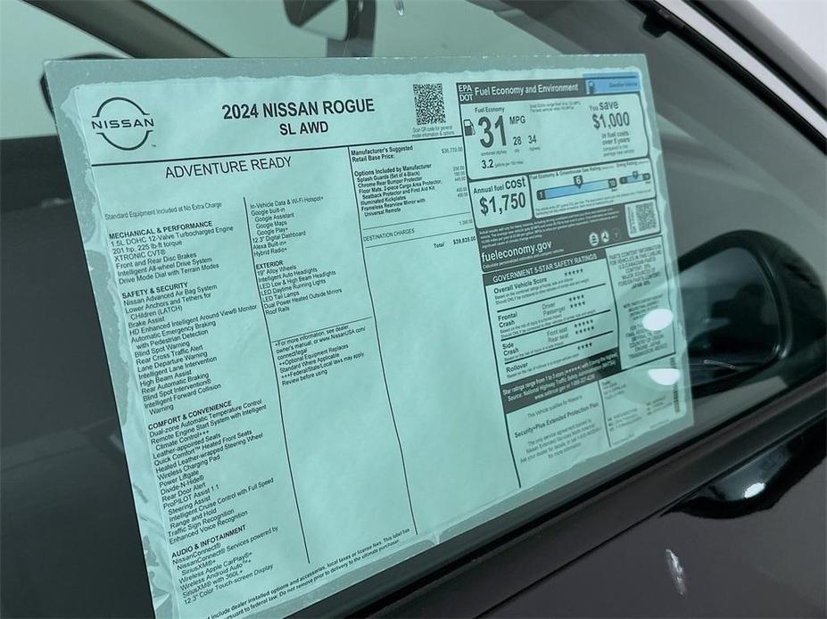 new 2024 Nissan Rogue car, priced at $39,835