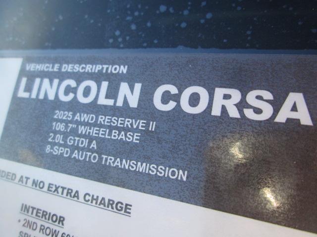 new 2025 Lincoln Corsair car, priced at $55,295