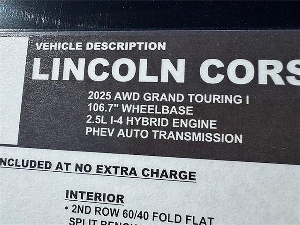 new 2025 Lincoln Corsair car, priced at $50,190