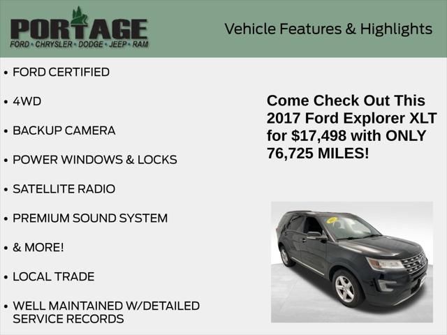 used 2017 Ford Explorer car, priced at $17,498