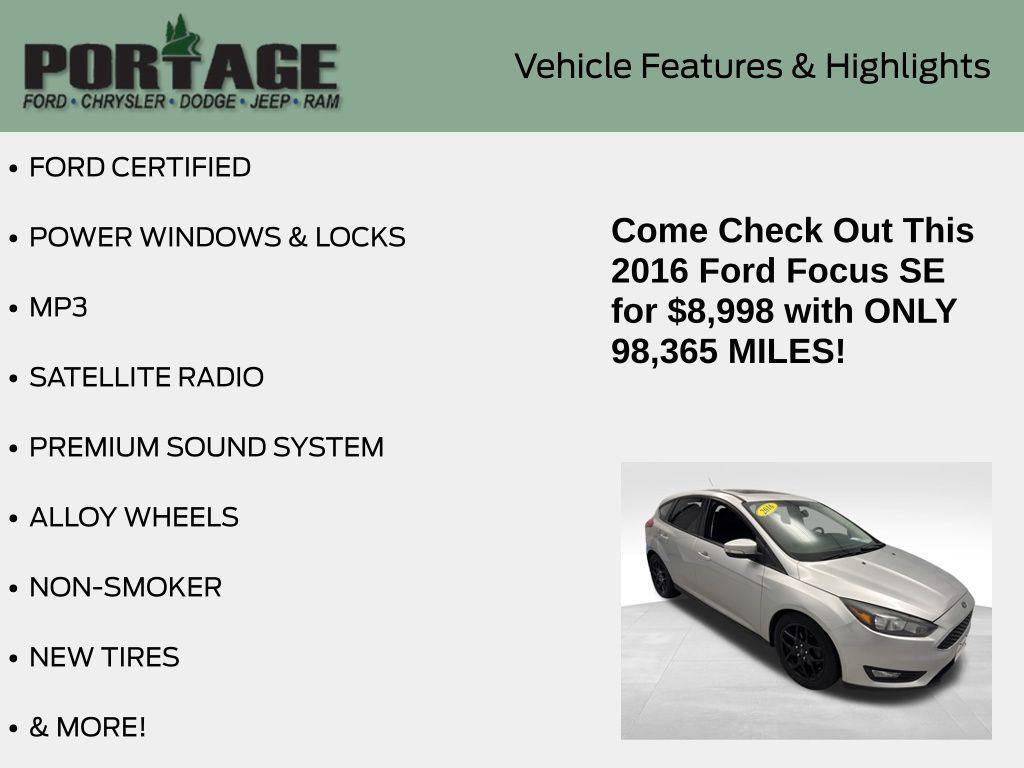 used 2016 Ford Focus car, priced at $8,998