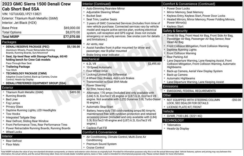 used 2023 GMC Sierra 1500 car, priced at $51,998