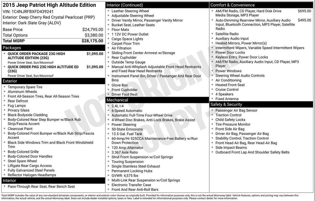 used 2015 Jeep Patriot car, priced at $10,498
