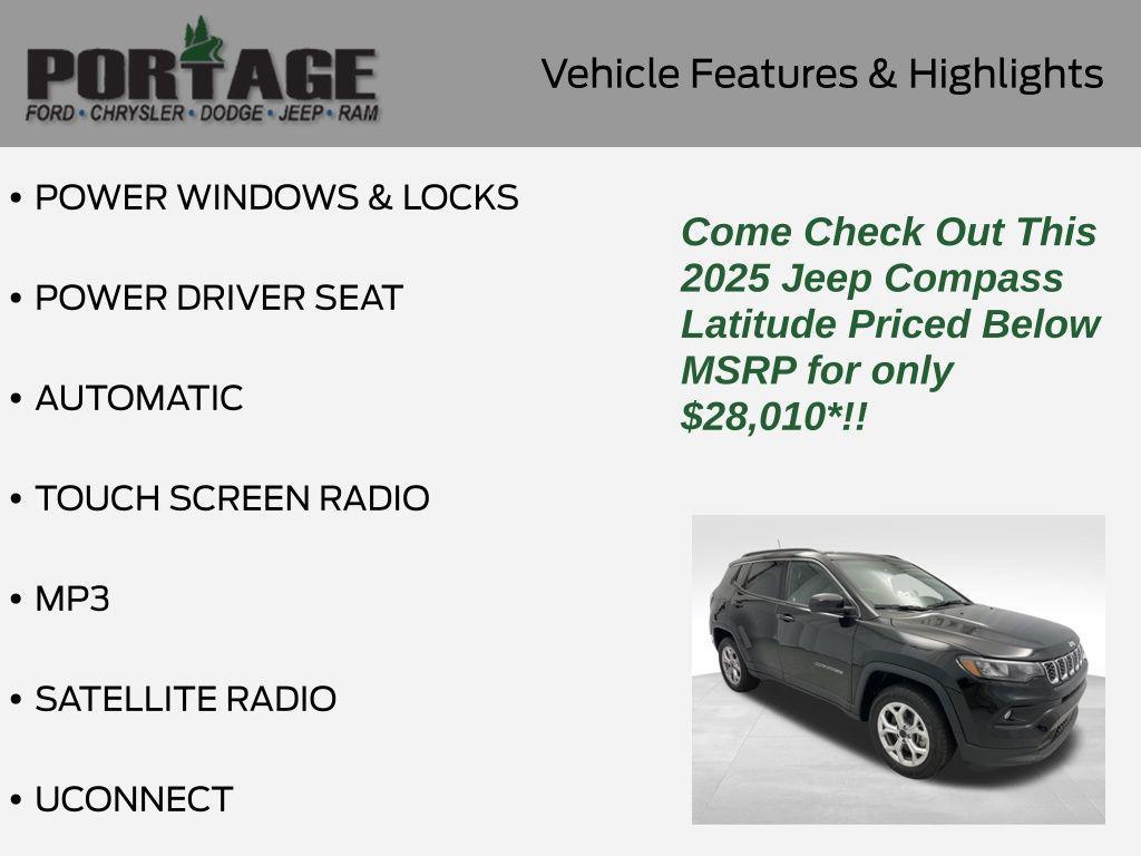 new 2025 Jeep Compass car, priced at $28,010