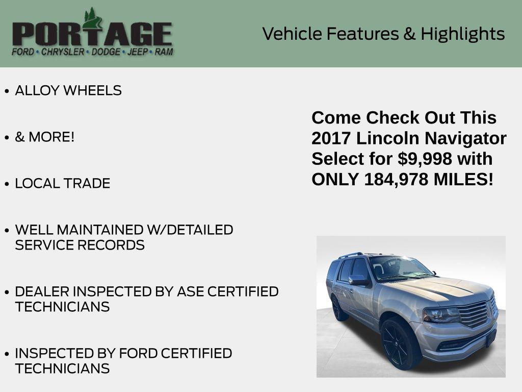 used 2017 Lincoln Navigator car, priced at $9,998