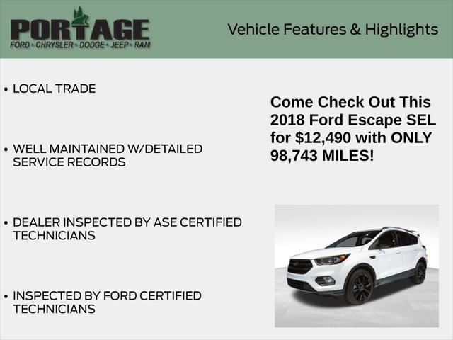 used 2018 Ford Escape car, priced at $12,490