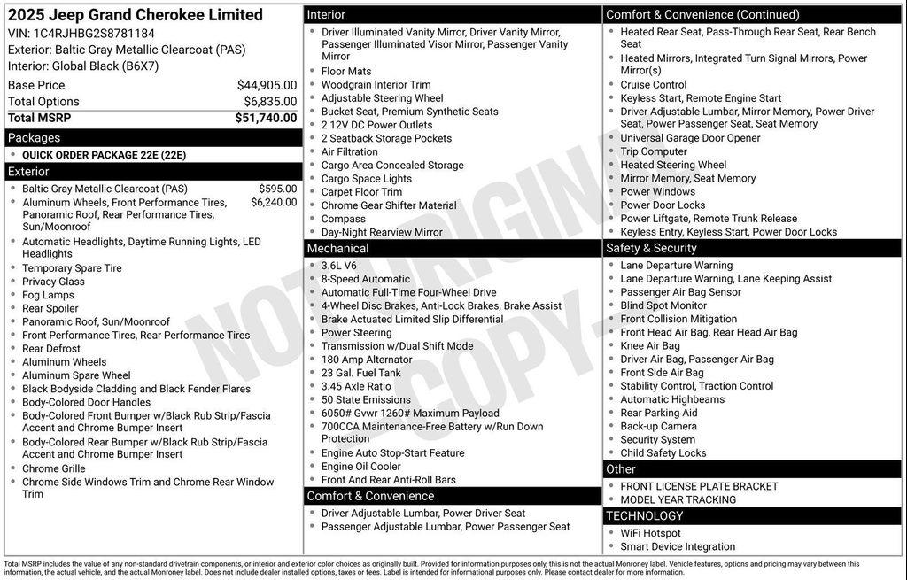 new 2025 Jeep Grand Cherokee car, priced at $48,731