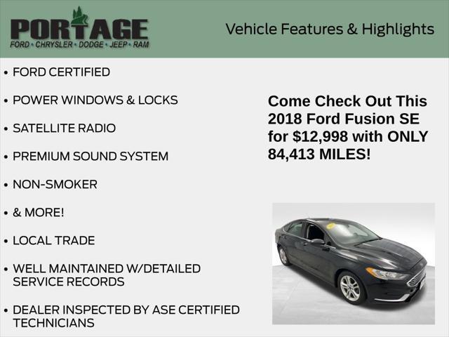 used 2018 Ford Fusion car, priced at $12,998