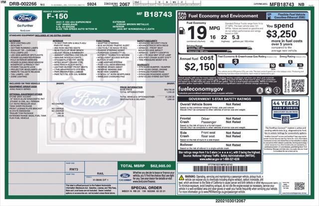used 2021 Ford F-150 car, priced at $36,998