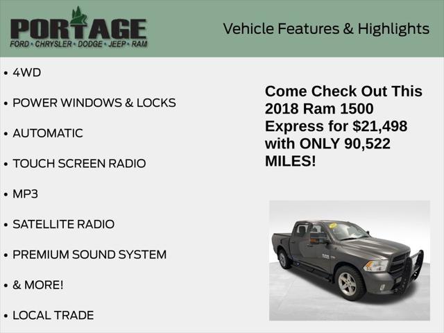 used 2018 Ram 1500 car, priced at $21,498