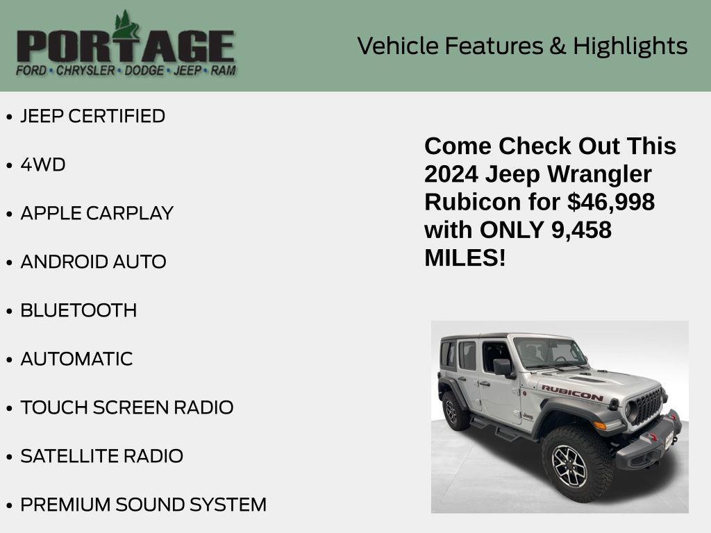 used 2024 Jeep Wrangler car, priced at $46,998