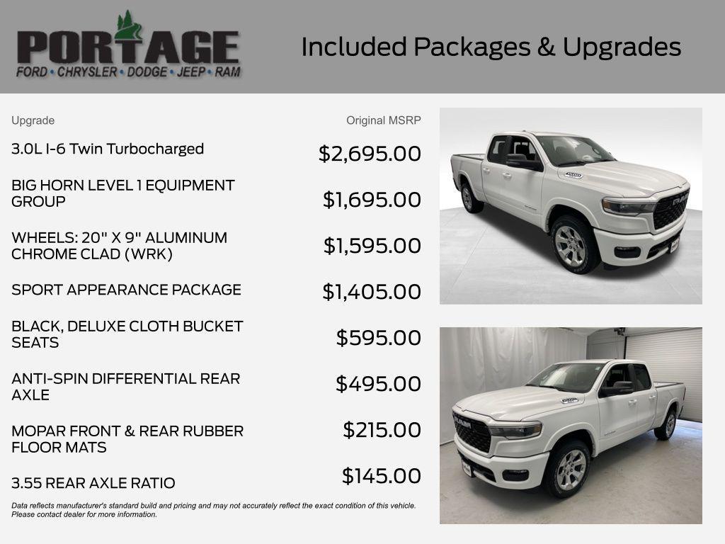 new 2025 Ram 1500 car, priced at $47,184