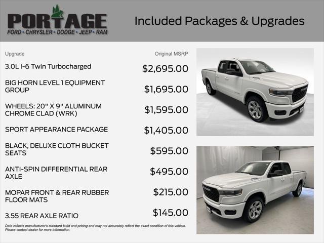 new 2025 Ram 1500 car, priced at $49,601