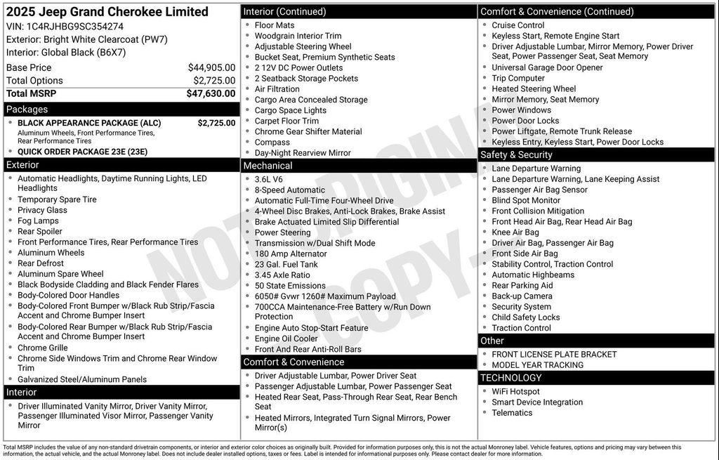 new 2025 Jeep Grand Cherokee car, priced at $44,033