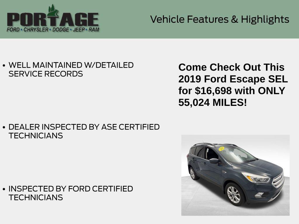 used 2019 Ford Escape car, priced at $16,698