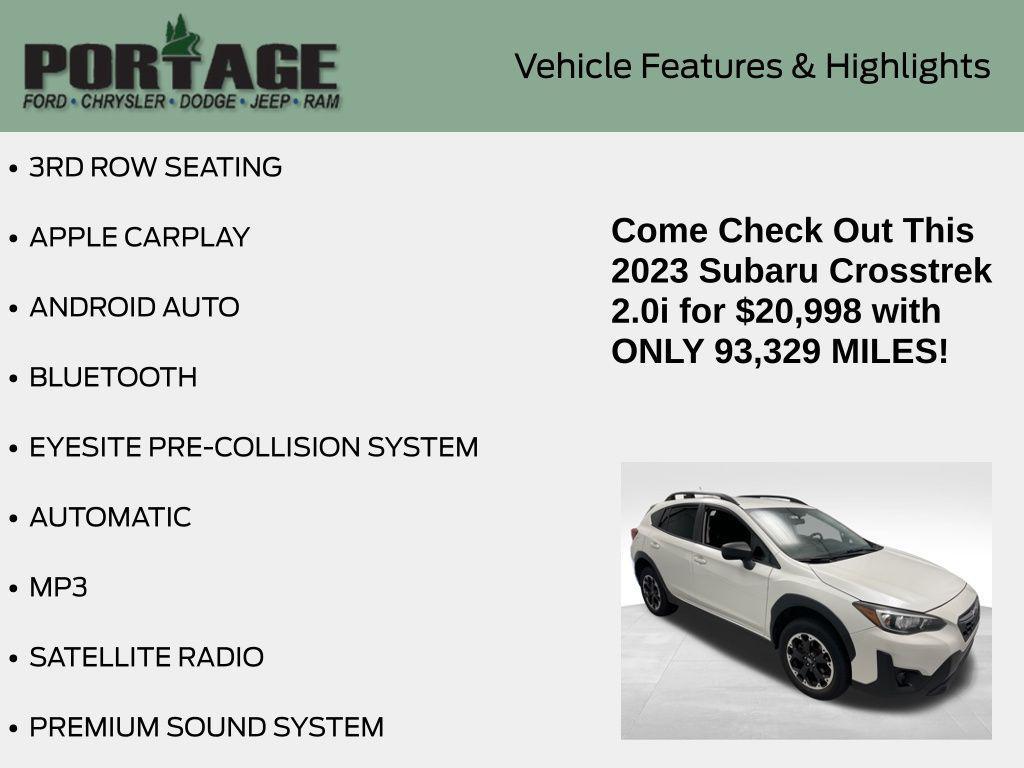 used 2023 Subaru Crosstrek car, priced at $20,998