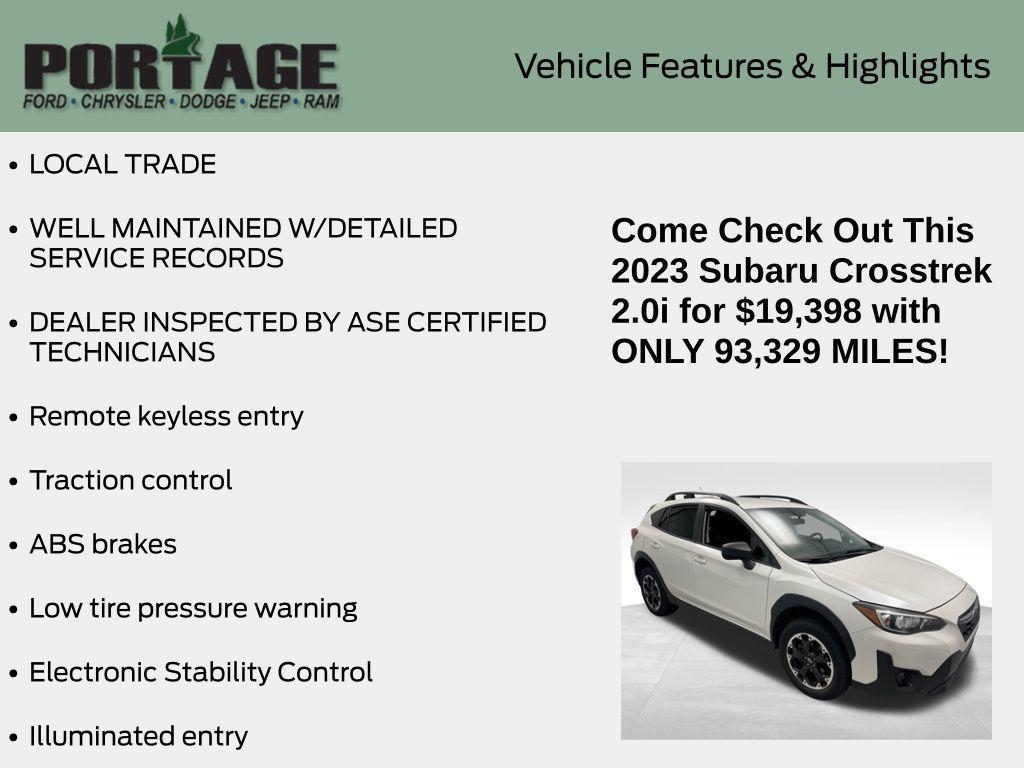 used 2023 Subaru Crosstrek car, priced at $19,998