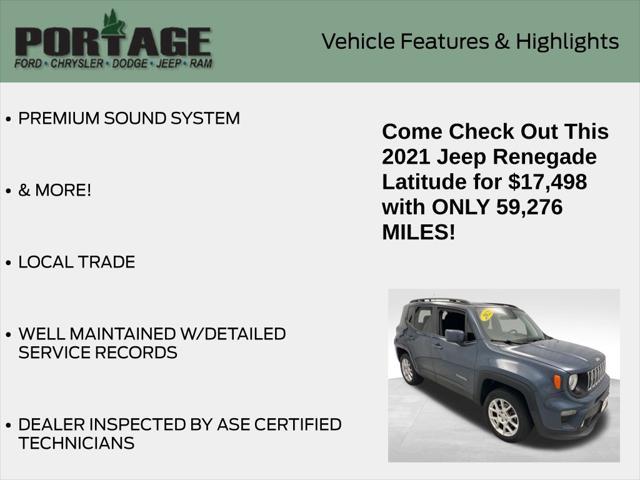 used 2021 Jeep Renegade car, priced at $17,298