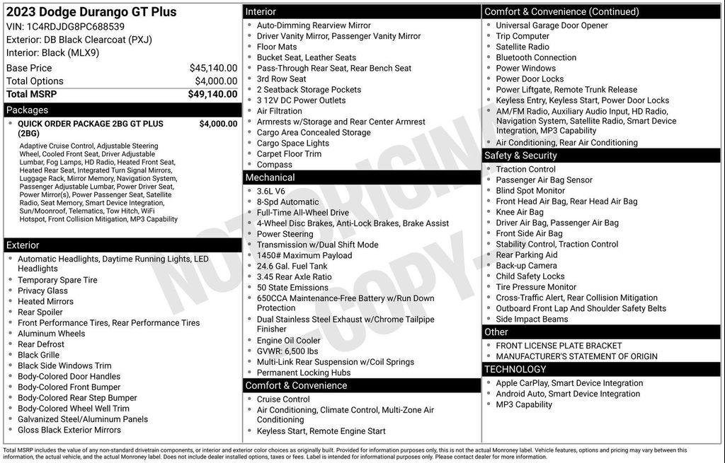 used 2023 Dodge Durango car, priced at $27,498