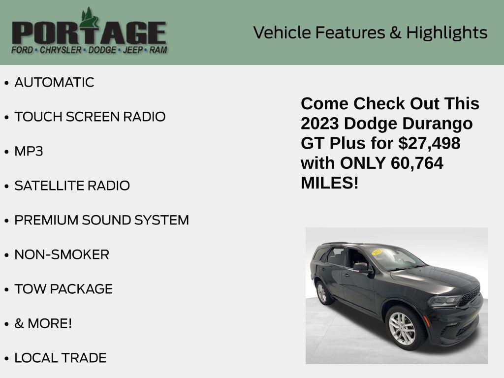 used 2023 Dodge Durango car, priced at $27,498