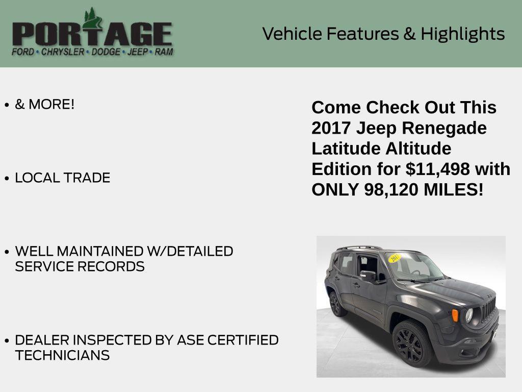 used 2017 Jeep Renegade car, priced at $10,998