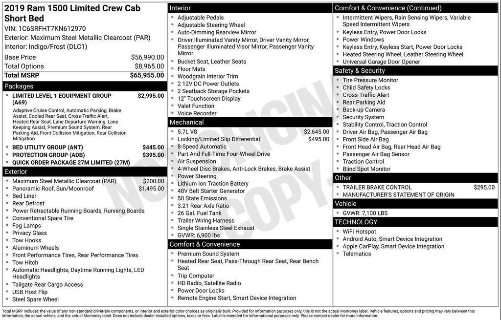 used 2019 Ram 1500 car, priced at $31,498