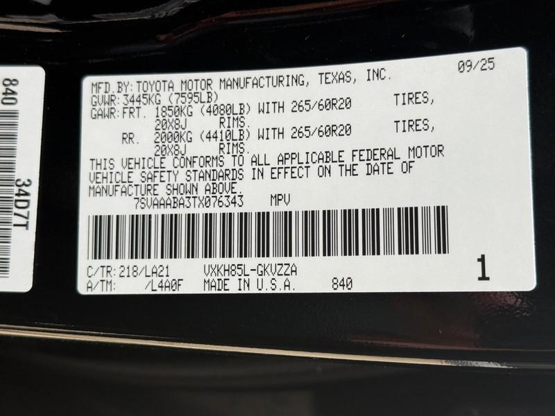 new 2026 Toyota Sequoia car, priced at $81,878