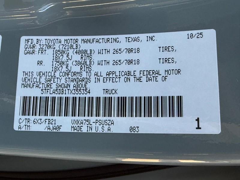 new 2026 Toyota Tundra car, priced at $51,689