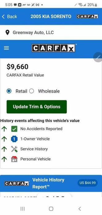 used 2005 Kia Sorento car, priced at $7,990