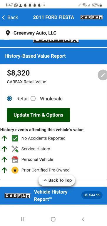 used 2011 Ford Fiesta car, priced at $7,450