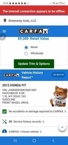 used 2012 Honda Fit car, priced at $8,250