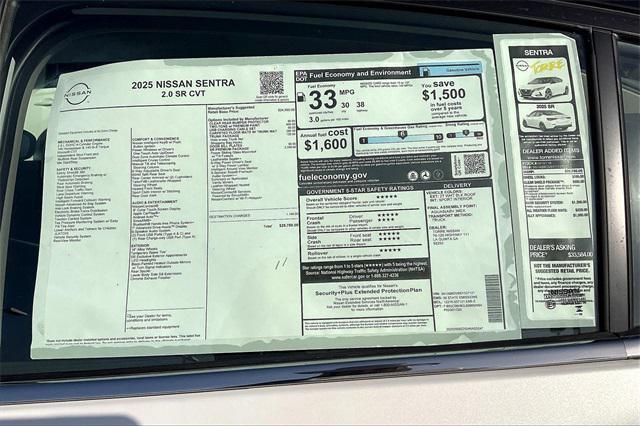 new 2025 Nissan Sentra car, priced at $29,780